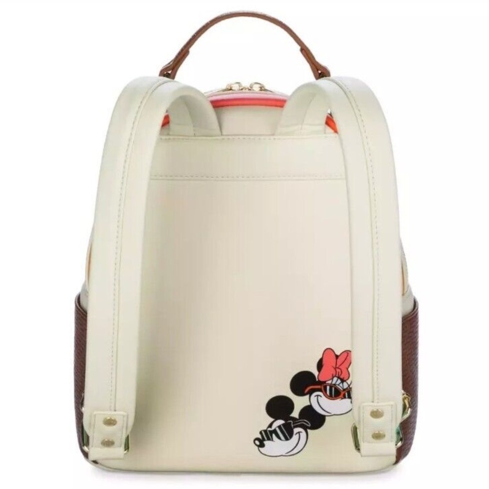 2024 Disney Parks Loungefly Mickey Minnie Summer At The Beach Mini Backpack NEW - Picture 3 of 4
